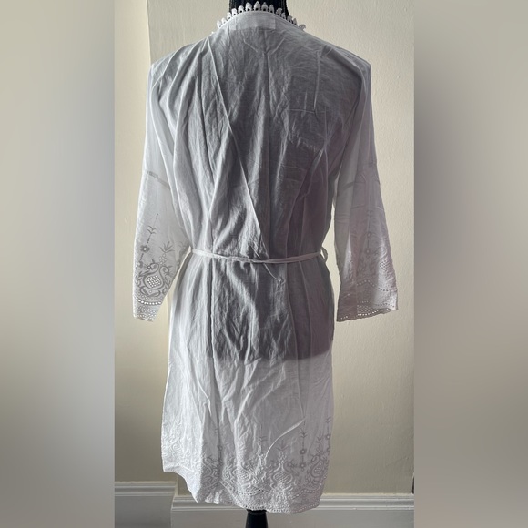 Victoriana White Cotton Lace Robe Size Small - Picture 4 of 13